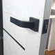 Комплект квадратная дверная ручка в с защёлкой для межкомнатных дверей TRION ELIOS 74 AL-AL MB (black) - изображение 4