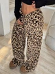 Домашні плюшеві штани з леопардовим принтом — Leopard Cozy. Піжамні штани жіночі.Розмір L - зображення 1