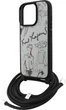 Etui plecki Karl Lagerfeld Crossbody Grained Pattern & Logo do Apple iPhone 16 Pro Grey (KLHCP16LPGGRMPCG) - obraz 5