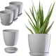 Квітковий горщик з підставкою Kadax Agen K8134 3 шт - зображення 1