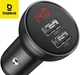 Автомобильное зарядное устройство Baseus Digital Display 24W 2USB порта 4.8A Зарядка в авто Car Charger CCBX-0G Grey - изображение 1