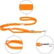 Smycz regulowana Amiplay Samba 7 w 1 L 100 - 200 cm Pomarańczowa (5907563278172) - obraz 2