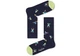 Набор женских носков прикольных высоких хлопковых Happy Socks 194849 36/40 4 пары Черный (2200005145081) - изображение 3