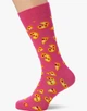Женские носки прикольные высокие хлопковые Happy Socks 194877 36/40 1 пара Розовый (2200005145371) - изображение 2