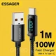 Кабель 1м Essager USB-A - Type-C PD 100W 7A LED дисплей швидка зарядка для смартфонів Honor, OPPO, Oneplus, Realme, Vivo - зображення 1