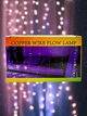 Светодиодная гирлянда штора Copper Wire Flow Lamp USB/Батарейки, теплый свет - изображение 1
