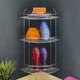 Кутова трирівнева полиця для ванни сіра Tekno-tel Eco (BK003) - зображення 2