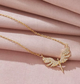 Цепочка Fashion Jewerly Крылья Ангела подвеска на шею в стиле Тиффани y2k kpop золотистый (SVS) - изображение 4
