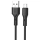 Кабель XO Rock Series USB-A до microUSB NB230 2.4A 1м, чорний - зображення 1