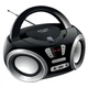 Радіо Бумбокс Adler AD 1181 портативна магнітола CD MP3 USB FM радіо 3 Вт Black silver - зображення 1