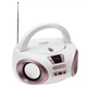 Радіо Бумбокс Adler AD 1181 портативна магнітола CD MP3 USB FM радіо 3 Вт White gold - зображення 1