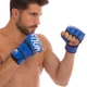 Перчатки для смешанных единоборств MMA на липучке кожа размер L VNM синий VN-0014 - изображение 2