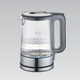 Електрочайник 1,7л 2200W скло (диск) сірий MR-053-GREY Maestro - изображение 4