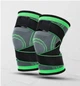 Бандаж коленного сустава от травм растяжений Knee Support Copper компрессионный нейлоновый, черно-зелёный - изображение 1