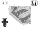 Кліпса бампера, підкапотного пластика, захисту днища Honda, Acura, Toyota, Lexus 91505TM8003 - зображення 5
