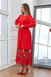Жіноча сукня «Марсела» з напівпрозорим мереживом та паском RiMari 54 Червоний (rm22879) - изображение 11