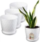 Квітковий горщик з підставкою Kadax Amily 30 см 3 шт. Білий (K8146) - зображення 1