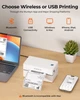 Термопринтер этикеток MUNBYN ITPP130B Bluetooth 4×6, 203 dpi, для малого бизнеса и офиса, белый - изображение 4