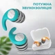 Беруши для сна плавания Акула силиконовые трехслойные шумоподавляющие берушки затычки в уши от храпа в бассейн самолет анатомические в футляре Univerza Синие 56_2_L_2B - изображение 2