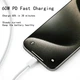 Кабель для швидкого заряджання PD 60W USB Type-C 1 м — потужний USB-C шнур для смартфонів і пристроїв GBG-50 - зображення 4
