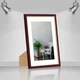 Фоторамка пластиковая 20х25 под фото 15х20 багет: AM1515-054-2 Темное дерево с золотом (с акриловым стеклом 1.5мм, паспарту белое, двп с ножкой) EmojiFrame - изображение 2
