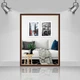 Фоторамка пластикова 30х40 багет: AM1515-152-32 Темне дерево із золотом (з глянсовим прозорим пластиком 0.8мм, двп) EmojiFrame - зображення 3