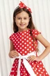 Сукня святкова Rozzi Girls 122 см червоний, горох - изображение 3