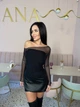 Жіночий топ на одне плече з сіточкою Uaclothes 44-46 Чорний (like36235-166571357) - зображення 4