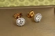 Серьги гвоздики Xuping Jewelry имперское сияние с родием 10 мм золотистые - изображение 1