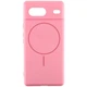 Чехол Silicone Case Full Camera with MagFit MagSafe для Google Pixel 8a Розовый / Light pink - изображение 1