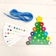 Деревянная игра Шнуровка Новогодняя елка - изображение 1