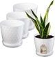 Doniczka na kwiaty z podstawką Kadax Amily K8143 18 cm 3 szt. Biała - obraz 4