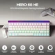 Ігрова Клавіатура AULA HERO 68 HE White Магнітні світчі. Дротова 8000Hz/s. RGB Панель, 68 keys, Switch 0.1mm. Rapid Trigger - зображення 3