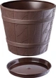 Doniczka drewnopodobna z podstawką Kadax Pula 38 cm Brązowa (K1090) - obraz 2