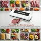 Профессиональный вакууматор для еды Grunhelm 125 Вт вакуумный упаковщик, вакуматор для продуктов с функцией вакумирование внешних контейнеров Белый - изображение 2