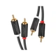Кабель мультимедийный 2xRCA M to 2xRCA M 2.0m AV104 black Ugreen (10518) - изображение 2