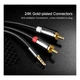 Кабель мультимедійний 3.5mm M to 2xRCA M 5.0m AV116 black Ugreen (10591) - зображення 4