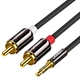 Кабель мультимедійний 3.5mm M to 2xRCA M 5.0m AV116 black Ugreen (10591) - зображення 12