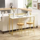 Консоль з імітацєю мармуру, консольний столик Costway 120 x 32 x 89 см White - зображення 3