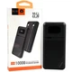 Power bank WUW Y163 10000 mAh зі швидкою зарядкою, дисплеєм та вбудованими кабелями Black - зображення 1