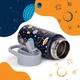 Термобутылка для детей Kamille 480мл из нержавеющей стали с 3D принтом Космос КМ-2162 - зображення 4
