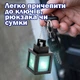 Міні брелок-нічник Minecraft — піксельний ліхтарик, LED, синій, Type-C, 5,8 см - зображення 7