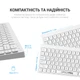 Клавіатура OfficePro SK955W Wireless/Bluetooth White (SK955W) - зображення 9