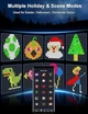 Умная светодиодная гирлянда, штора DBFAIRY 2х2м, 400LED RGB со встроенным чипом, с дистанционным управлением через приложение, синхронизацией с музыкой и динамическим управлением Для улицы и дома - изображение 3