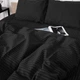 Пододеяльник MirSon Бязь 17-0611 Stripe Black 220 x 240 см (2200008199562) - изображение 3