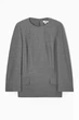 Блуза жіноча COS deconstructed power-shoulder wool top 1201152001 34 Сірий - зображення 7