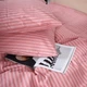 Комплект постельного белья MirSon Бязь 17-0607 Stripe Pink 200 x 220 см (2200008054113) - изображение 2