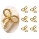 Набір перстень для серветок No Brand Бантики 6 шт Gold (GB6) - зображення 2
