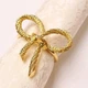 Набір перстень для серветок No Brand Бантики 6 шт Gold (GB6) - зображення 6