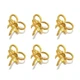 Набір перстень для серветок No Brand Бантики 6 шт Gold (GB6) - зображення 1